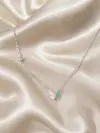 Mineli Ve Taşlı Kelebek Kolye 