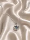 Mıstık Topaz Taşlı Kolye 