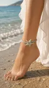 Cam Murano Deniz Yıldızı Halhal 
