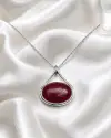 Kırmızı Akik Taşlı Kolye 