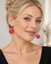 Mercan Taşlı Küpe 