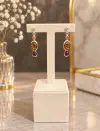 Kehribar Taşlı Küpe 