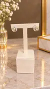 Zirkon Taşlı Tasarım Küpe 