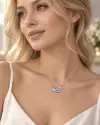 Taşlı Kuğu Kolye 