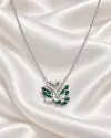 Taşlı Kuğu Kolye 